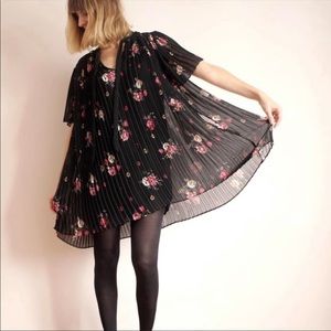 Zara Pleated Floral Romper w/ Tie